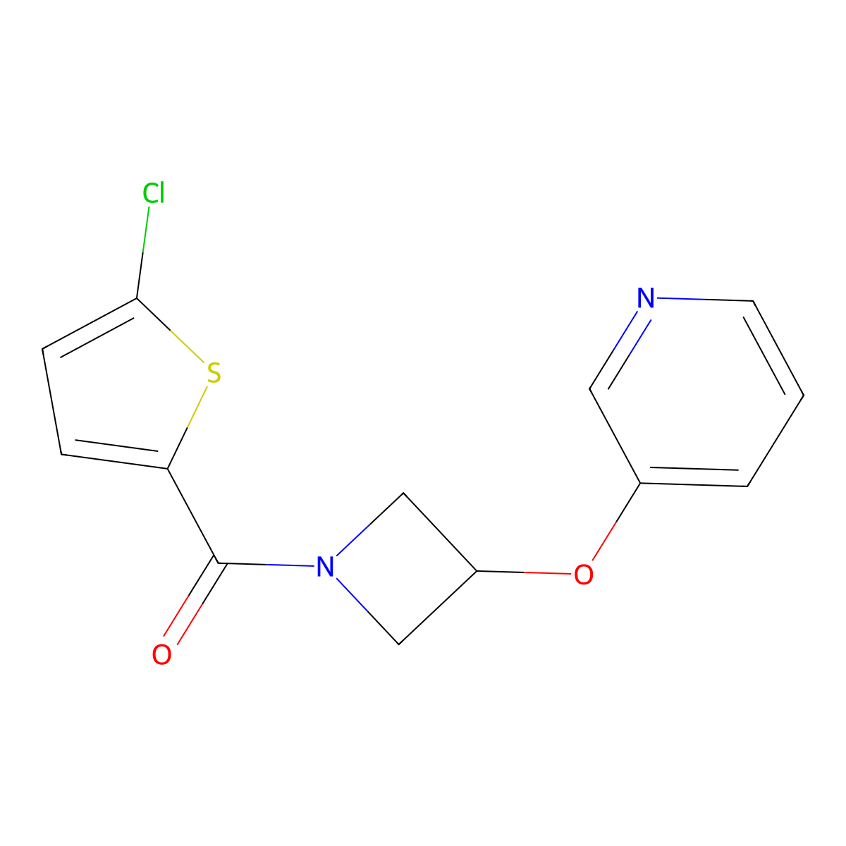 (5-Chlorothiophen-2-yl)(3-(pyridin-3-yloxy)azetidin-1-yl)methanone molecular structure, CAS 1904167-84-5