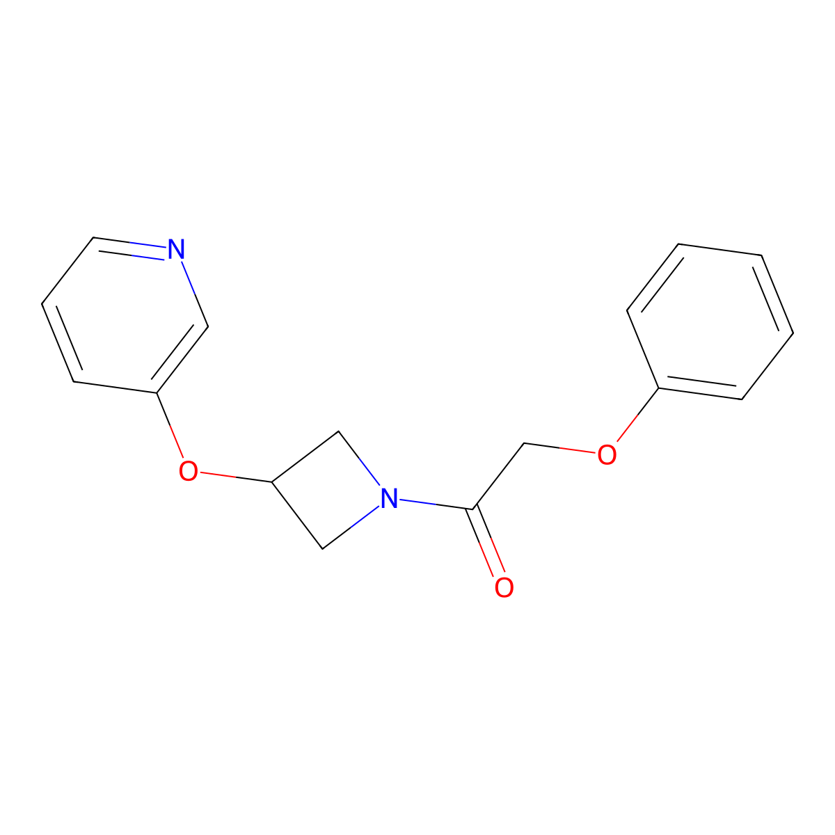 2-Phenoxy-1-(3-(pyridin-3-yloxy)azetidin-1-yl)ethanone molecular structure, CAS 1904172-74-2