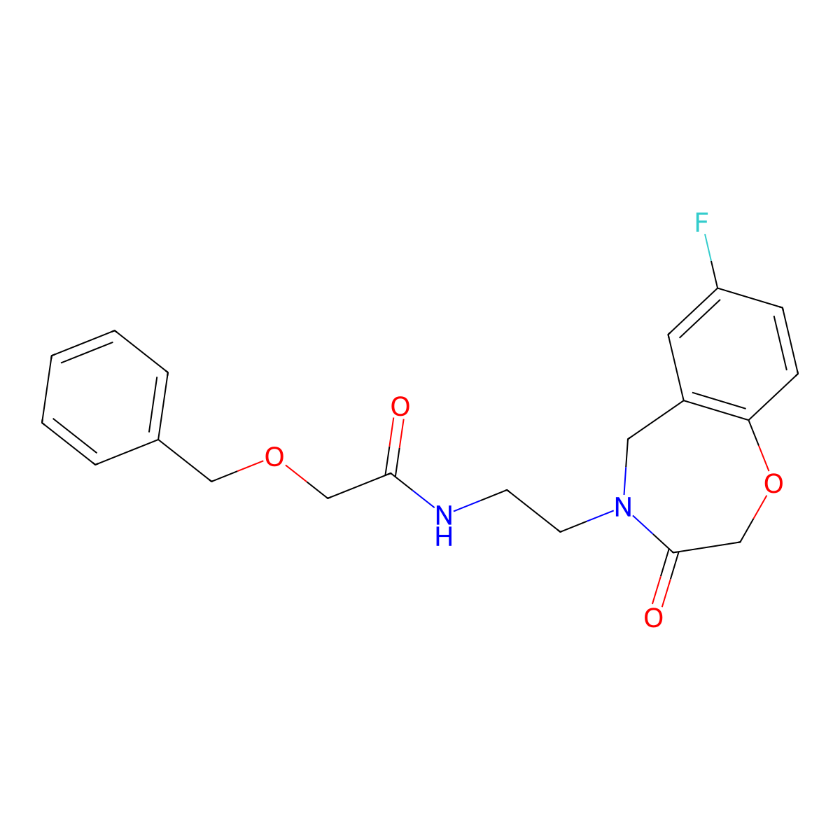 2-(benzyloxy)-N-(2-(7-fluoro-3-oxo-2,3-dihydrobenzo[f][1,4]oxazepin-4(5H)-yl)ethyl)acetamide molecular structure, CAS 1904174-66-8