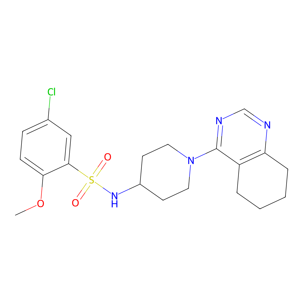 5-chloro-2-methoxy-N-(1-(5,6,7,8-tetrahydroquinazolin-4-yl)piperidin-4-yl)benzenesulfonamide molecular structure, CAS 1904177-22-5