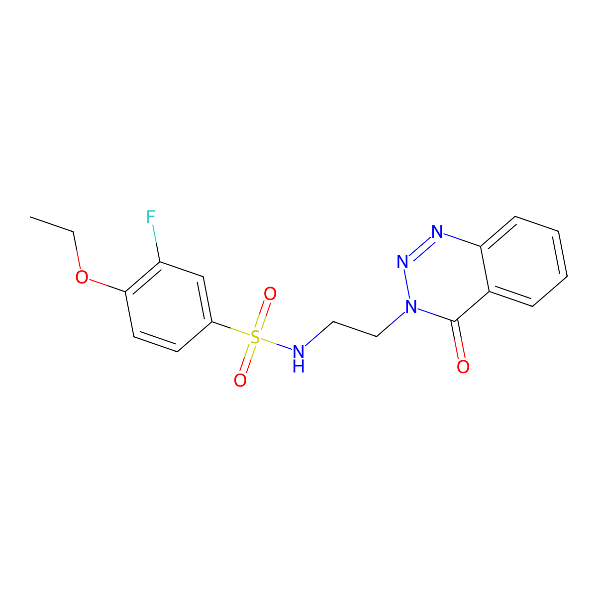 4-ethoxy-3-fluoro-N-(2-(4-oxobenzo[d][1,2,3]triazin-3(4H)-yl)ethyl)benzenesulfonamide molecular structure, CAS 1904185-07-4