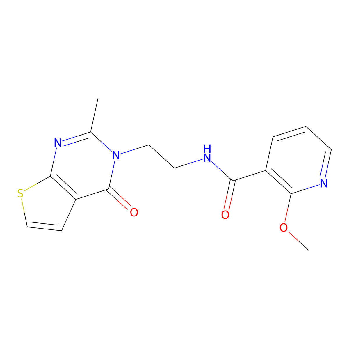 2-methoxy-N-(2-(2-methyl-4-oxothieno[2,3-d]pyrimidin-3(4H)-yl)ethyl)nicotinamide molecular structure, CAS 1904186-57-7