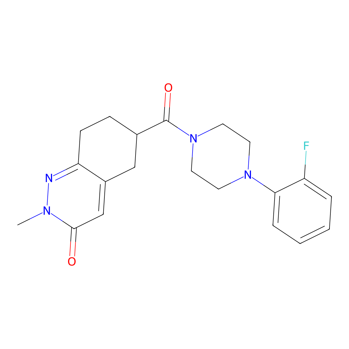 6-(4-(2-fluorophenyl)piperazine-1-carbonyl)-2-methyl-5,6,7,8-tetrahydrocinnolin-3(2H)-one molecular structure, CAS 1904197-54-1