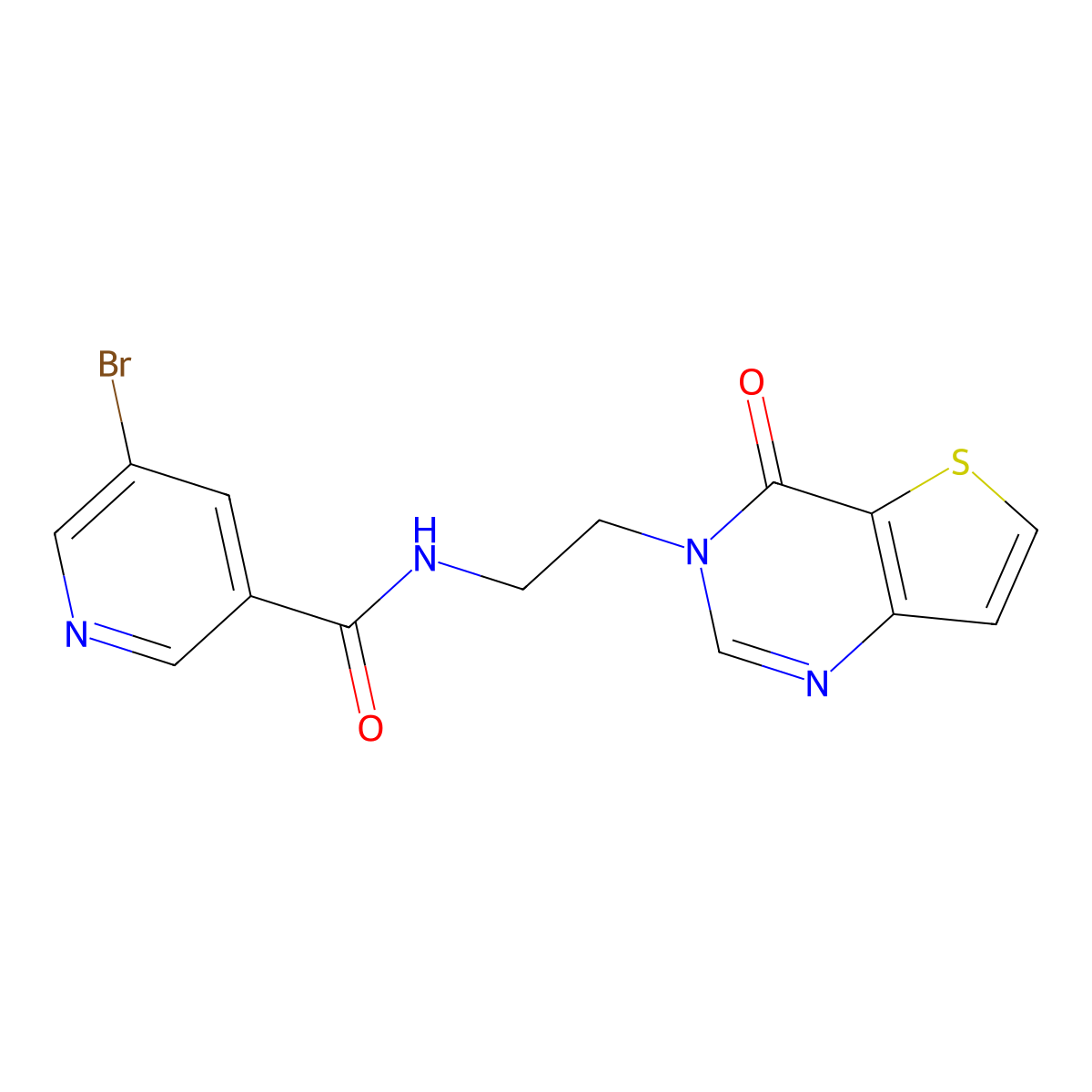 5-bromo-N-(2-(4-oxothieno[3,2-d]pyrimidin-3(4H)-yl)ethyl)nicotinamide molecular structure, CAS 1904199-68-3