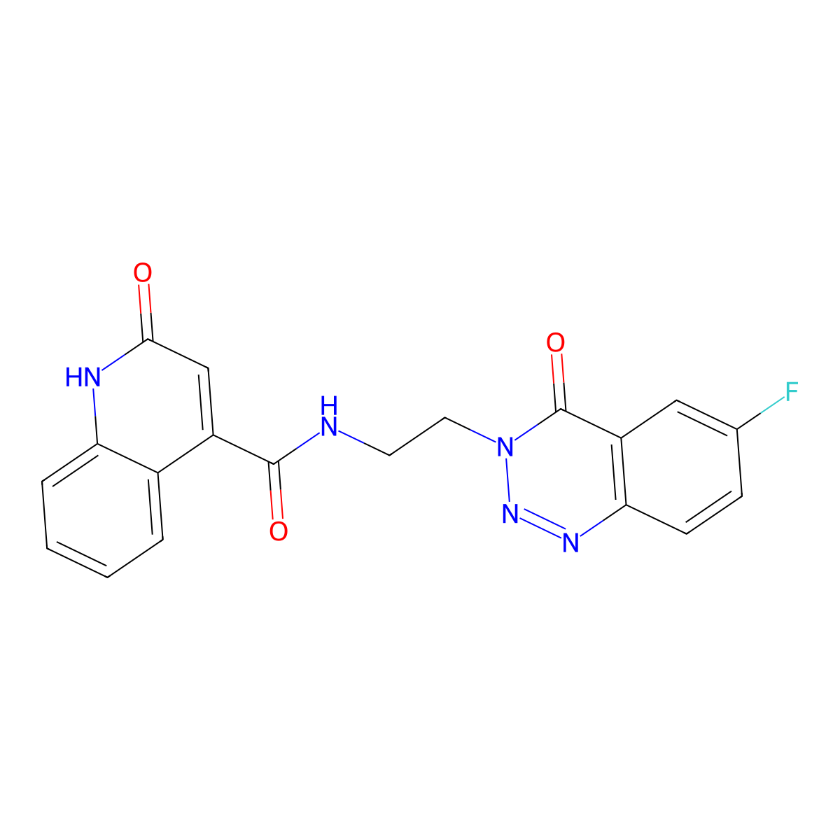 N-(2-(6-fluoro-4-oxobenzo[d][1,2,3]triazin-3(4H)-yl)ethyl)-2-hydroxyquinoline-4-carboxamide molecular structure, CAS 1904202-11-4