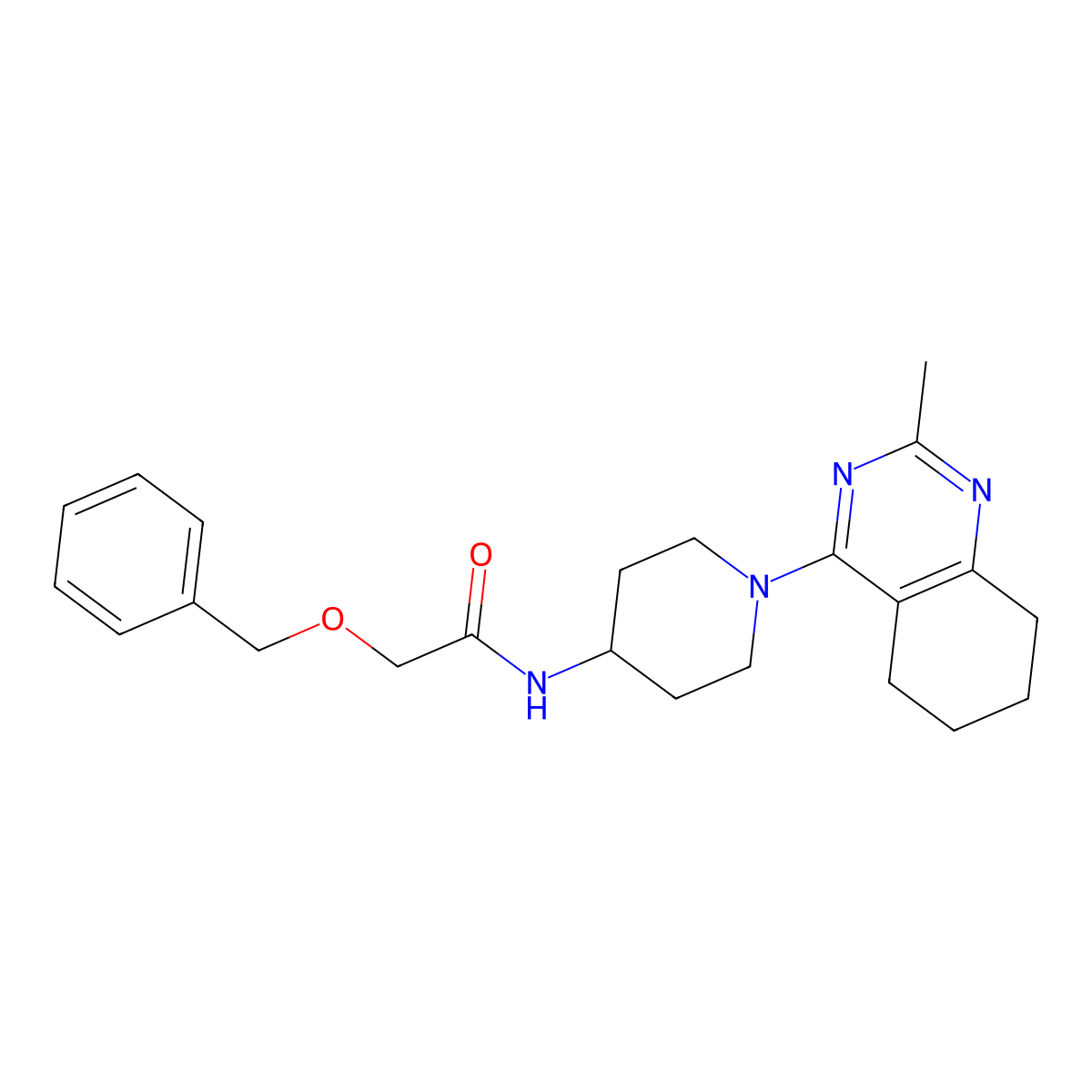 2-(benzyloxy)-N-[1-(2-methyl-5,6,7,8-tetrahydroquinazolin-4-yl)piperidin-4-yl]acetamide molecular structure, CAS 1904202-57-8