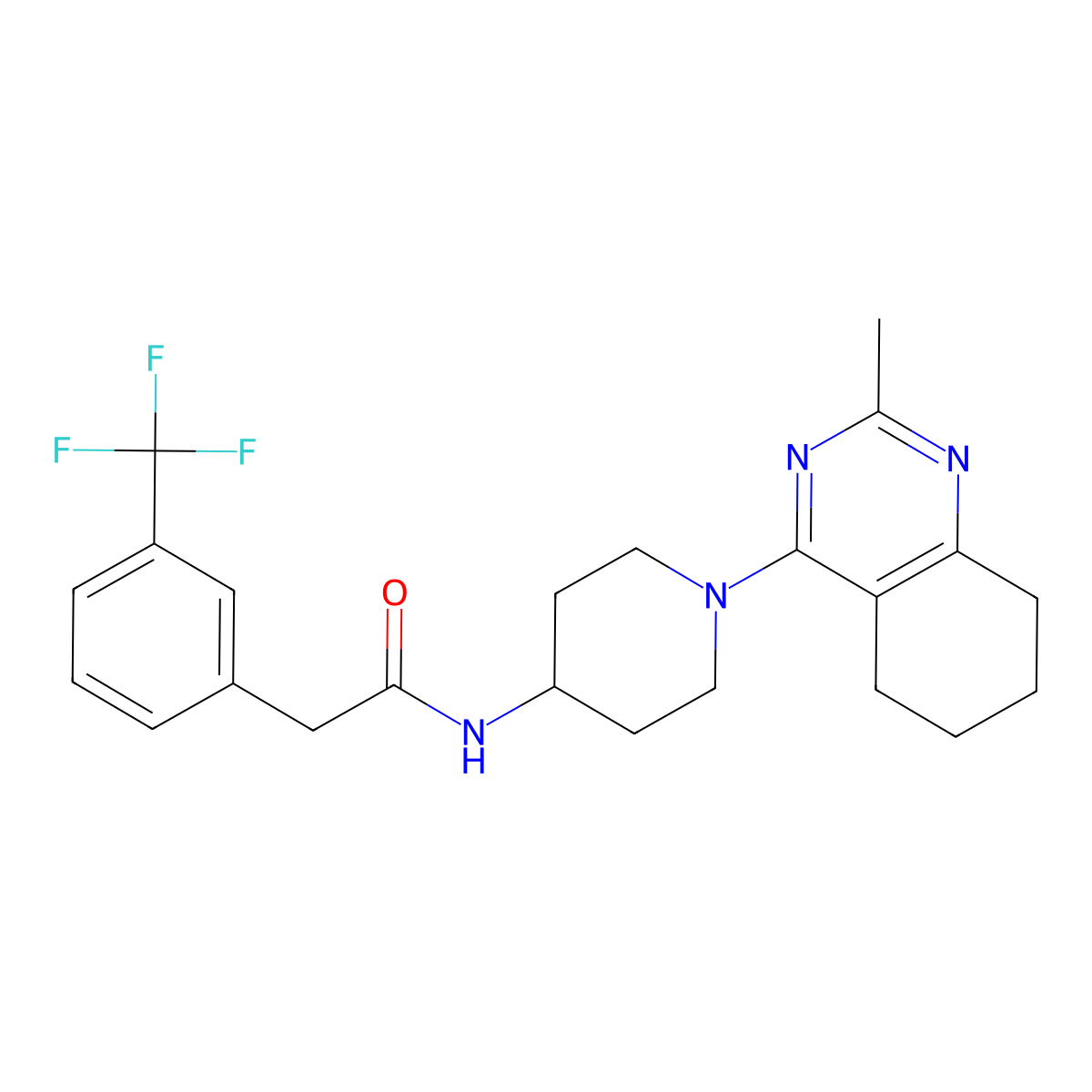 N-[1-(2-methyl-5,6,7,8-tetrahydroquinazolin-4-yl)piperidin-4-yl]-2-[3-(trifluoromethyl)phenyl]acetamide molecular structure, CAS 1904202-72-7