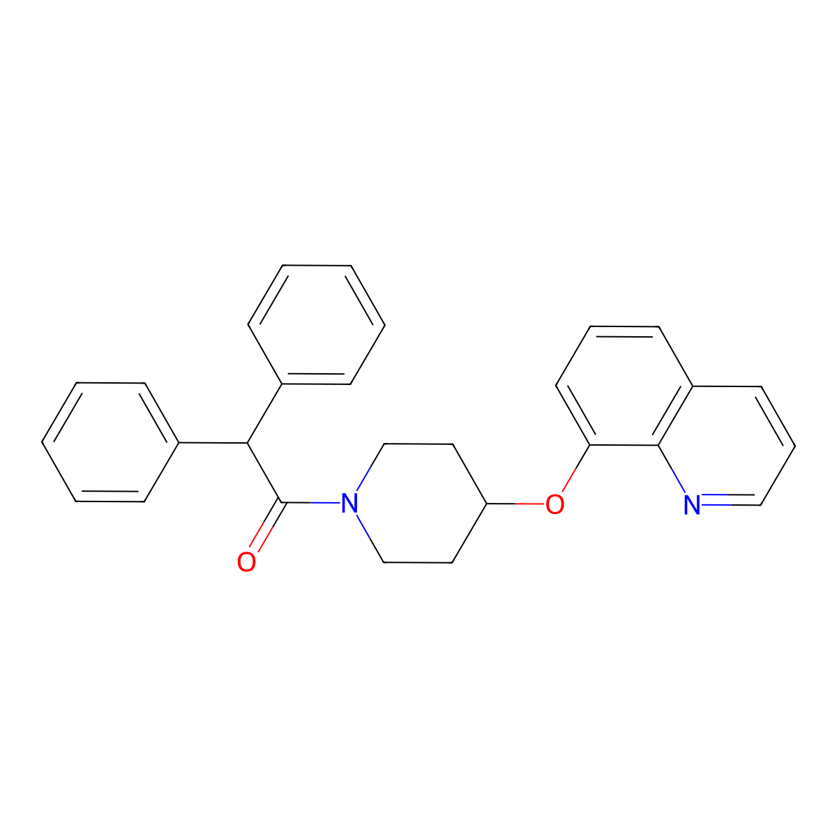 2,2-Diphenyl-1-(4-(quinolin-8-yloxy)piperidin-1-yl)ethanone molecular structure, CAS 1904210-67-8