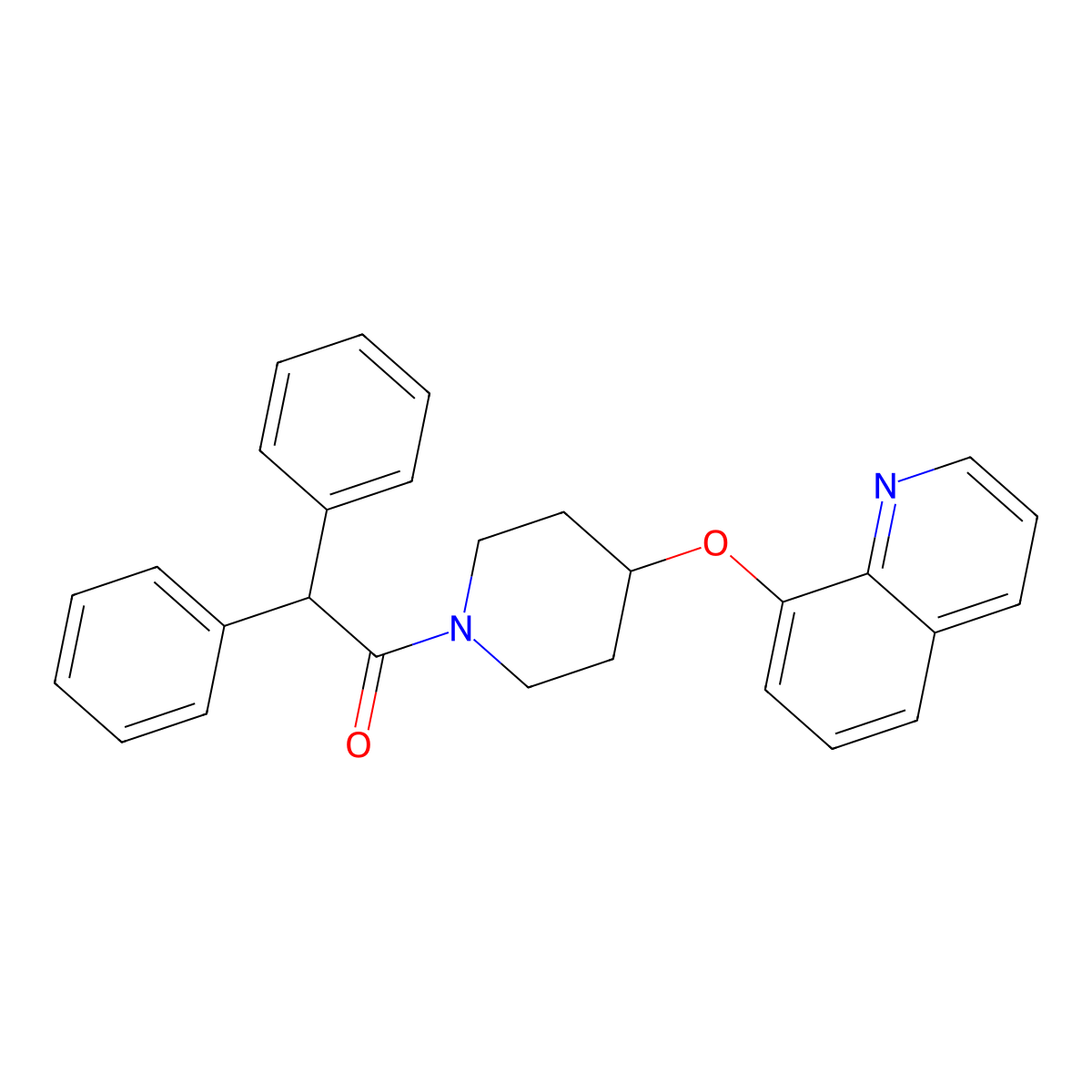 2,2-Diphenyl-1-(4-(quinolin-8-yloxy)piperidin-1-yl)ethanone molecular structure, CAS 1904210-67-8