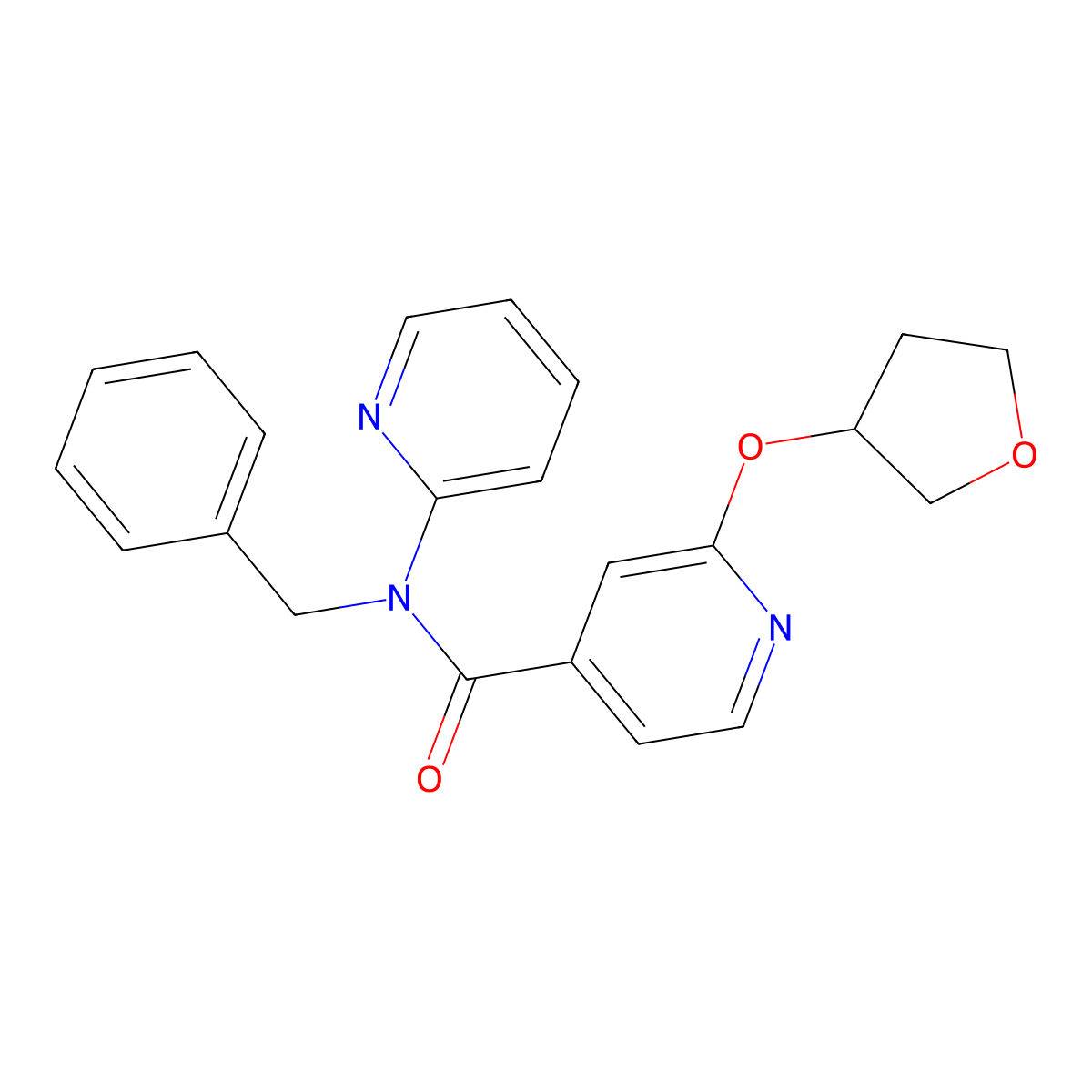 N-benzyl-N-(pyridin-2-yl)-2-((tetrahydrofuran-3-yl)oxy)isonicotinamide molecular structure, CAS 1904213-30-4