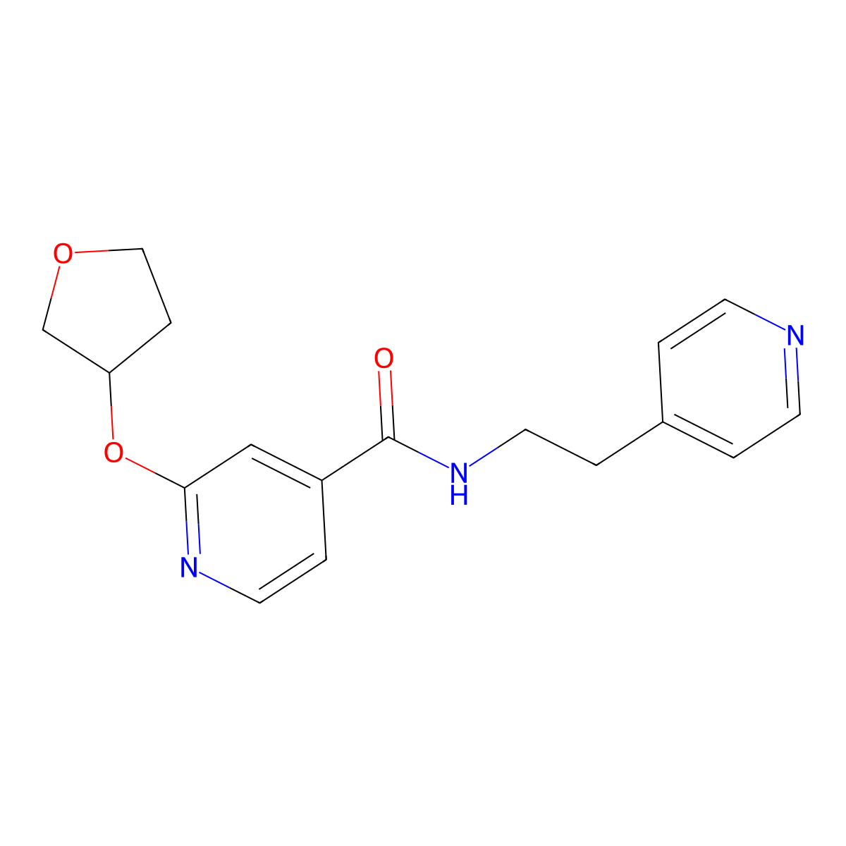 N-(2-(pyridin-4-yl)ethyl)-2-((tetrahydrofuran-3-yl)oxy)isonicotinamide molecular structure, CAS 1904218-68-3