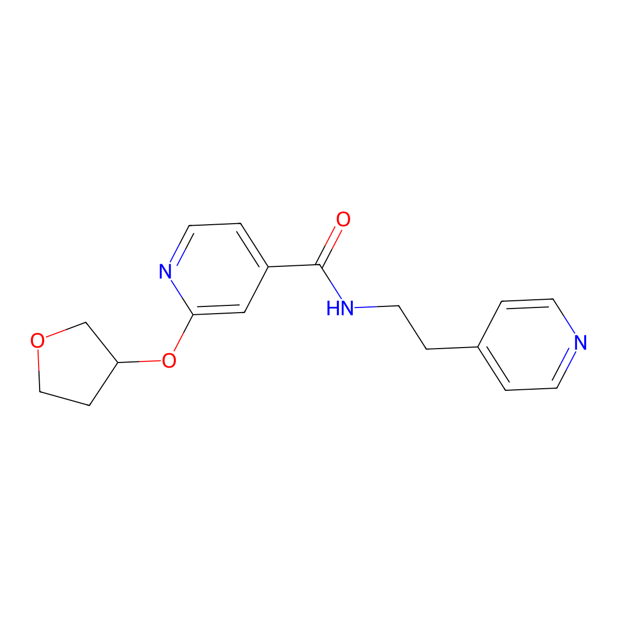 N-(2-(pyridin-4-yl)ethyl)-2-((tetrahydrofuran-3-yl)oxy)isonicotinamide molecular structure, CAS 1904218-68-3