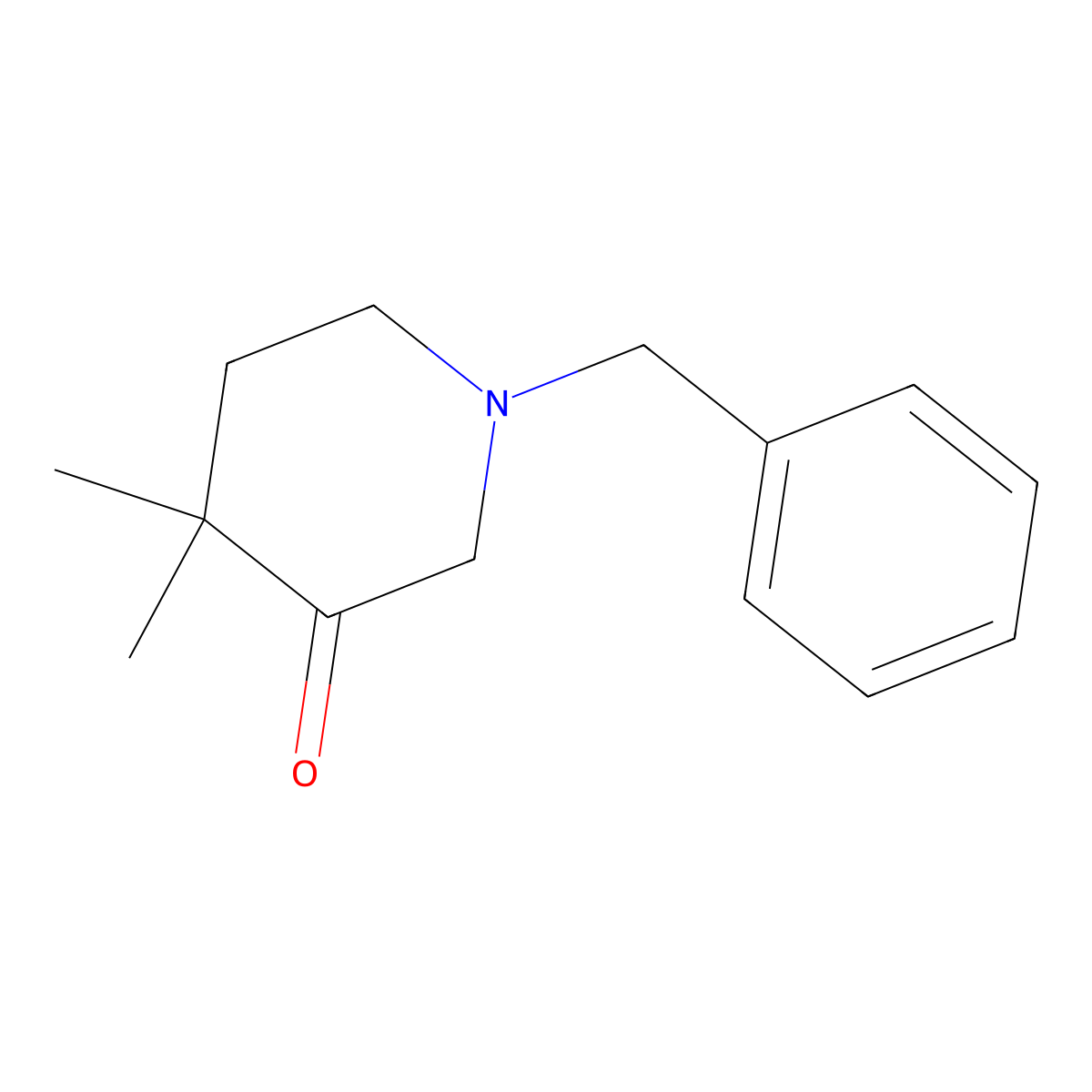 1-Benzyl-4,4-dimethylpiperidin-3-one molecular structure, CAS 1904221-09-5