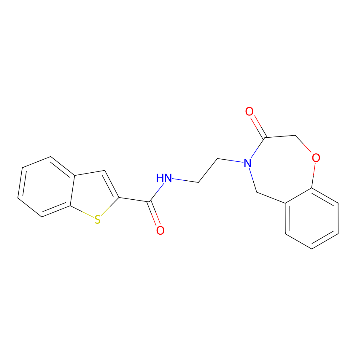 N-(2-(3-oxo-2,3-dihydrobenzo[f][1,4]oxazepin-4(5H)-yl)ethyl)benzo[b]thiophene-2-carboxamide molecular structure, CAS 1904221-25-5