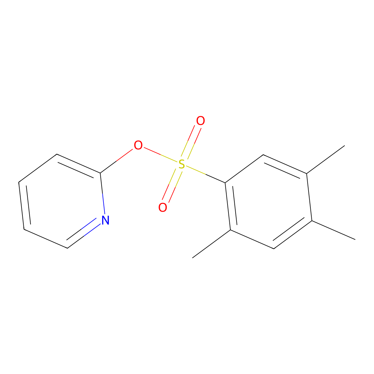 2-Pyridinyl 2,4,5-trimethylbenzenesulfonate molecular structure, CAS 1904222-49-6
