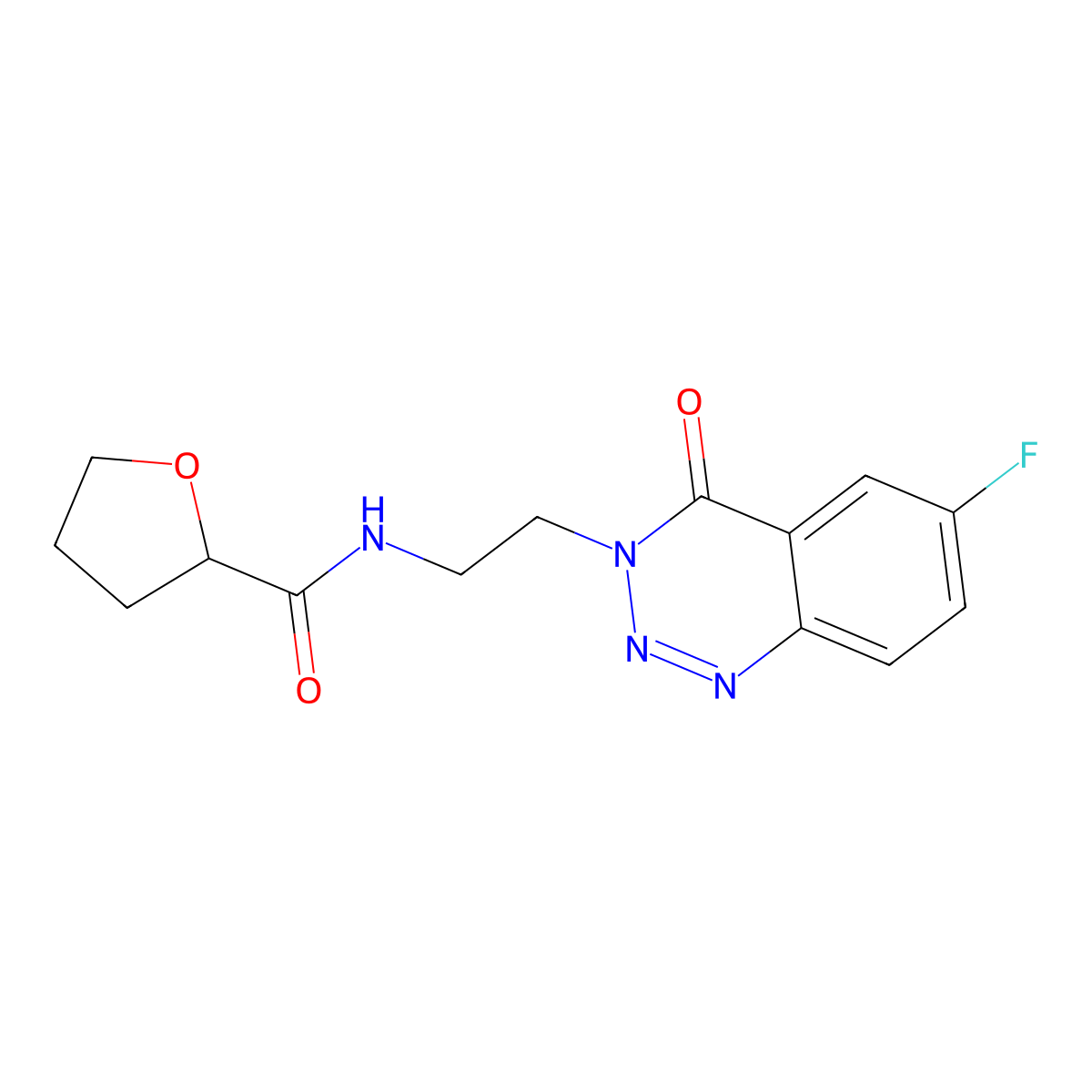 N-(2-(6-fluoro-4-oxobenzo[d][1,2,3]triazin-3(4H)-yl)ethyl)tetrahydrofuran-2-carboxamide molecular structure, CAS 1904223-29-5