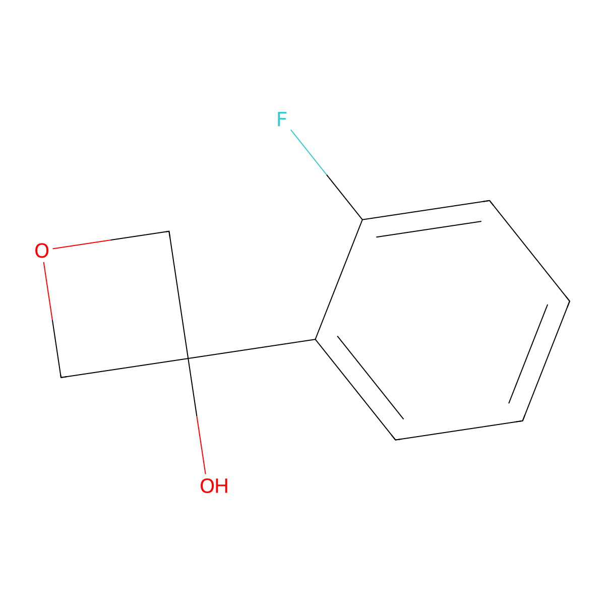 3-(2-Fluorophenyl)-3-oxetanol molecular structure, CAS 1904227-40-2