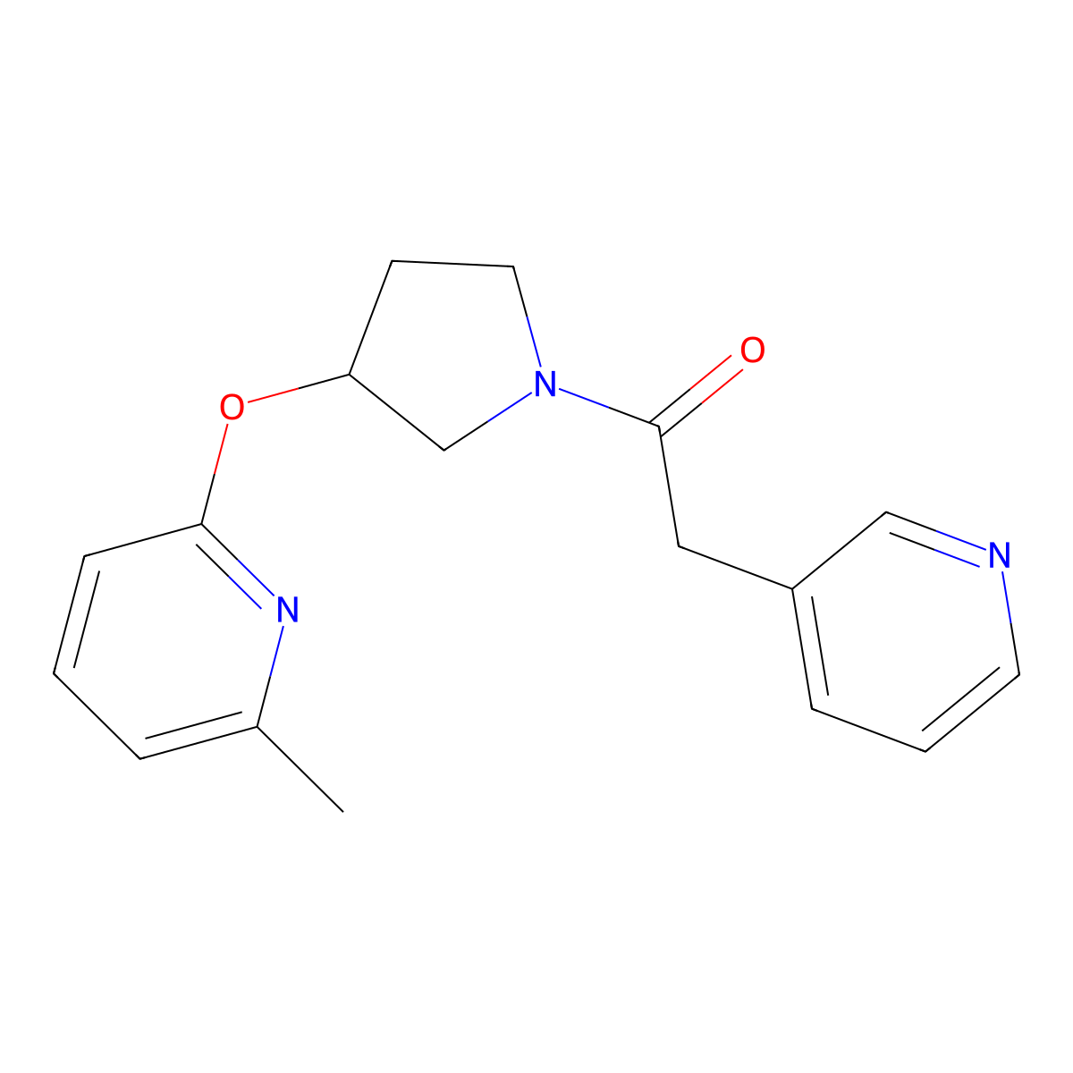 1-(3-((6-Methylpyridin-2-yl)oxy)pyrrolidin-1-yl)-2-(pyridin-3-yl)ethanone molecular structure, CAS 1904229-99-7