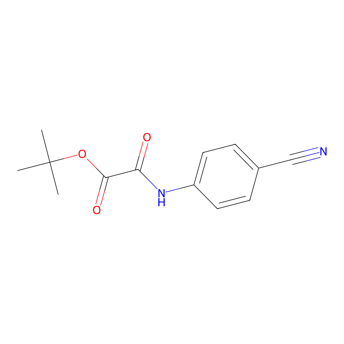 tert-Butyl 2-((4-cyanophenyl)amino)-2-oxoacetate molecular structure, CAS 1904235-38-6