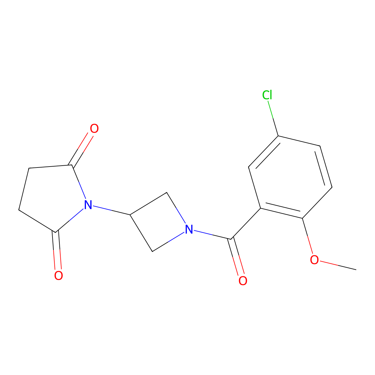 1-[1-(5-Chloro-2-methoxybenzoyl)azetidin-3-yl]pyrrolidine-2,5-dione molecular structure, CAS 1904235-83-1