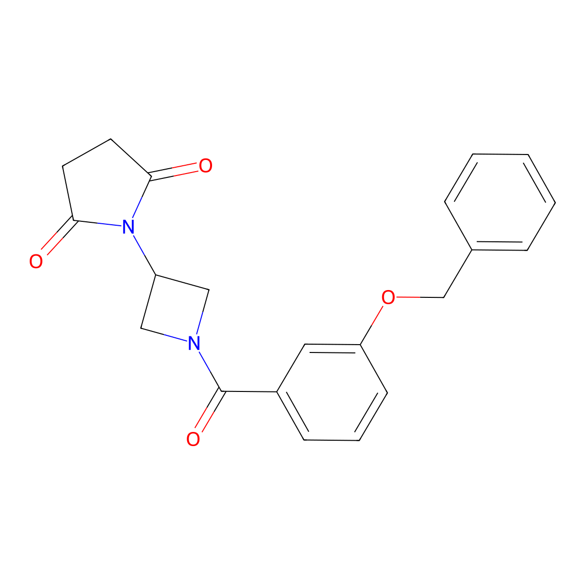 1-{1-[3-(Benzyloxy)benzoyl]azetidin-3-yl}pyrrolidine-2,5-dione molecular structure, CAS 1904235-92-2