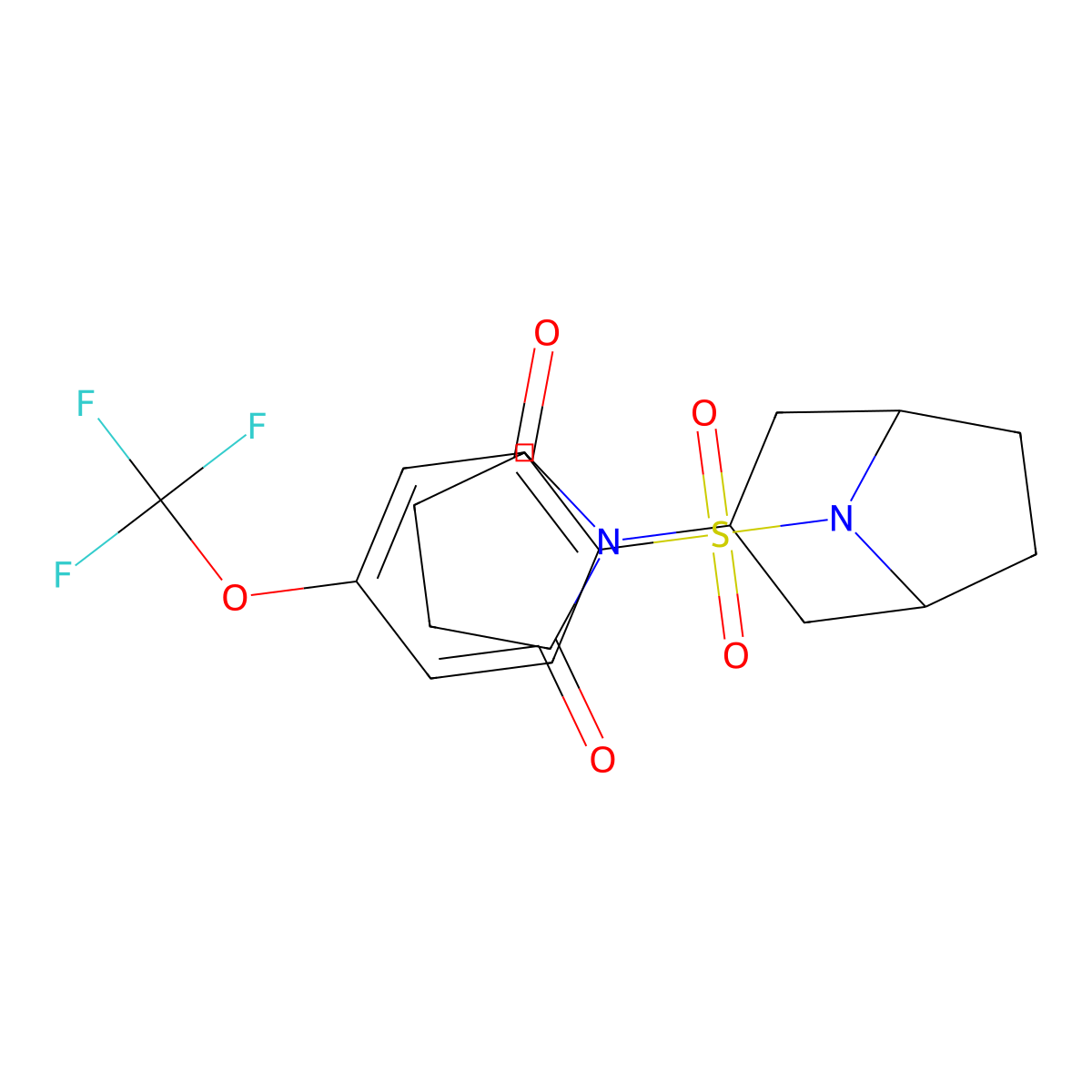 1-{8-[4-(Trifluoromethoxy)benzenesulfonyl]-8-azabicyclo[3.2.1]octan-3-yl}pyrrolidine-2,5-dione molecular structure, CAS 1904240-44-3