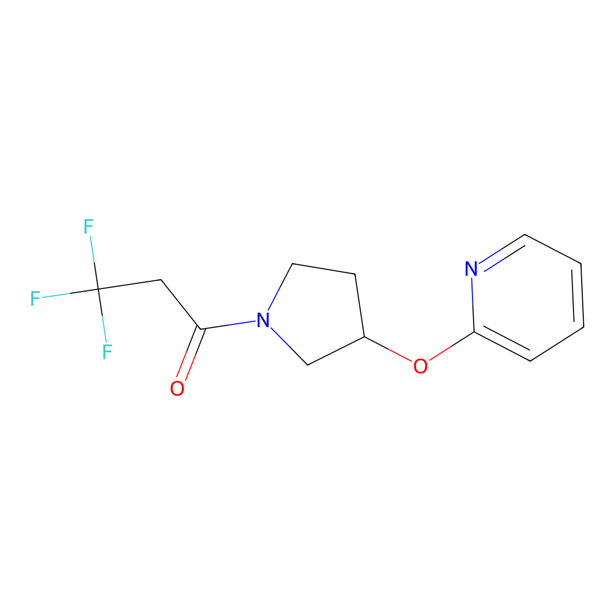3,3,3-Trifluoro-1-(3-(pyridin-2-yloxy)pyrrolidin-1-yl)propan-1-one molecular structure, CAS 1904245-26-6