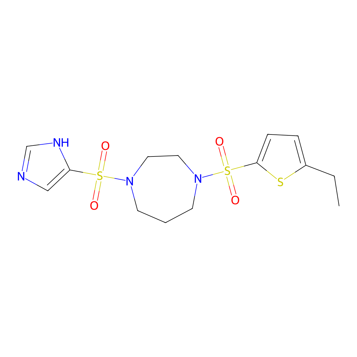 1-((1H-imidazol-4-yl)sulfonyl)-4-((5-ethylthiophen-2-yl)sulfonyl)-1,4-diazepane molecular structure, CAS 1904278-73-4