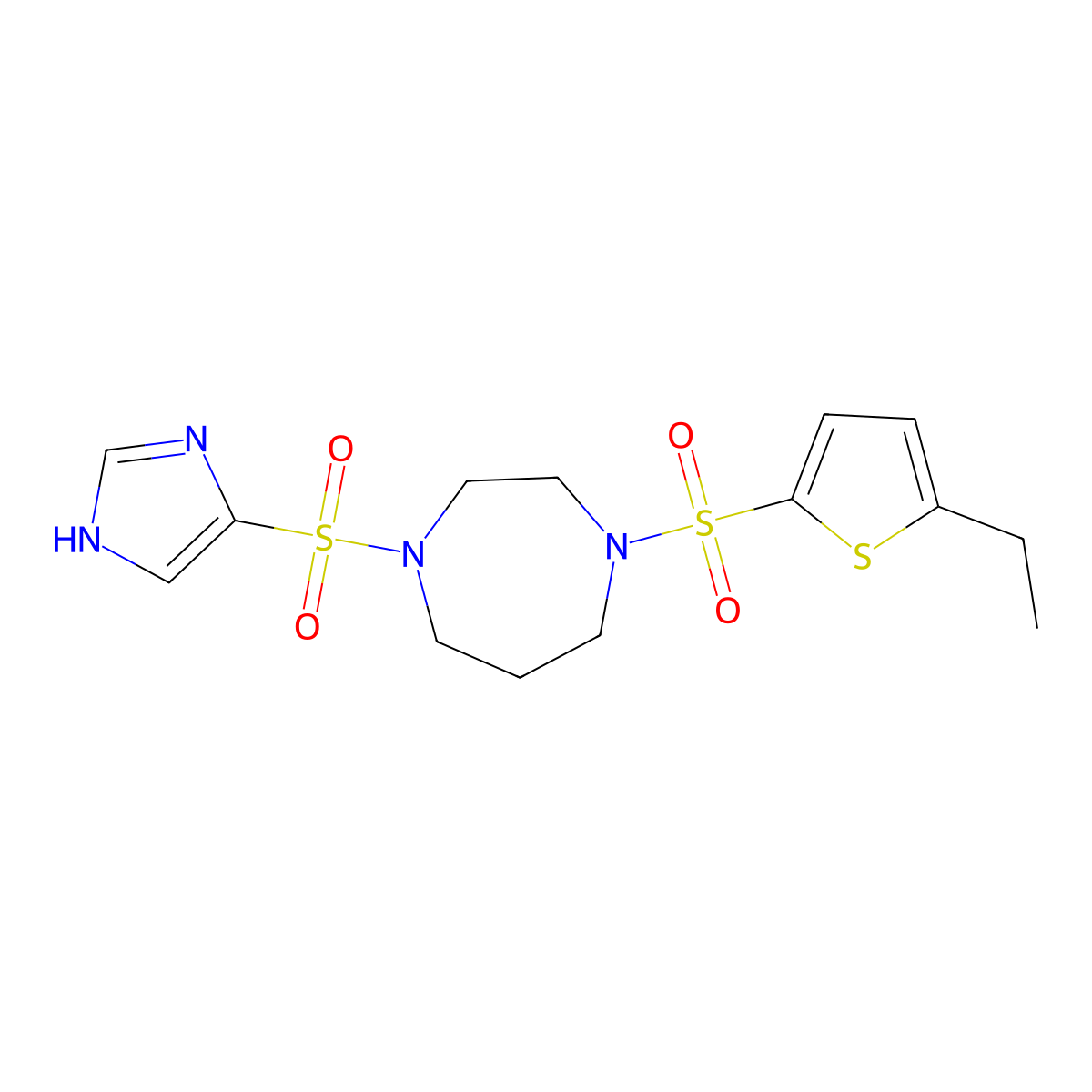 1-((1H-imidazol-4-yl)sulfonyl)-4-((5-ethylthiophen-2-yl)sulfonyl)-1,4-diazepane molecular structure, CAS 1904278-73-4