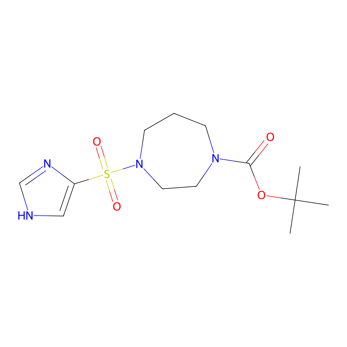 tert-butyl 4-((1H-imidazol-4-yl)sulfonyl)-1,4-diazepane-1-carboxylate molecular structure, CAS 1904281-74-8