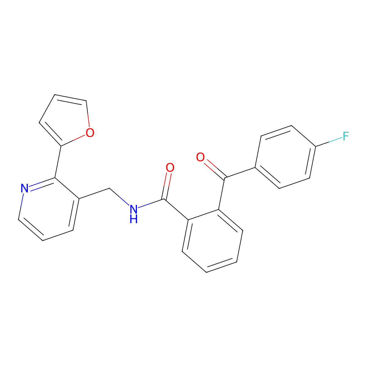 2-(4-fluorobenzoyl)-N-{[2-(furan-2-yl)pyridin-3-yl]methyl}benzamide molecular structure, CAS 1904299-28-0