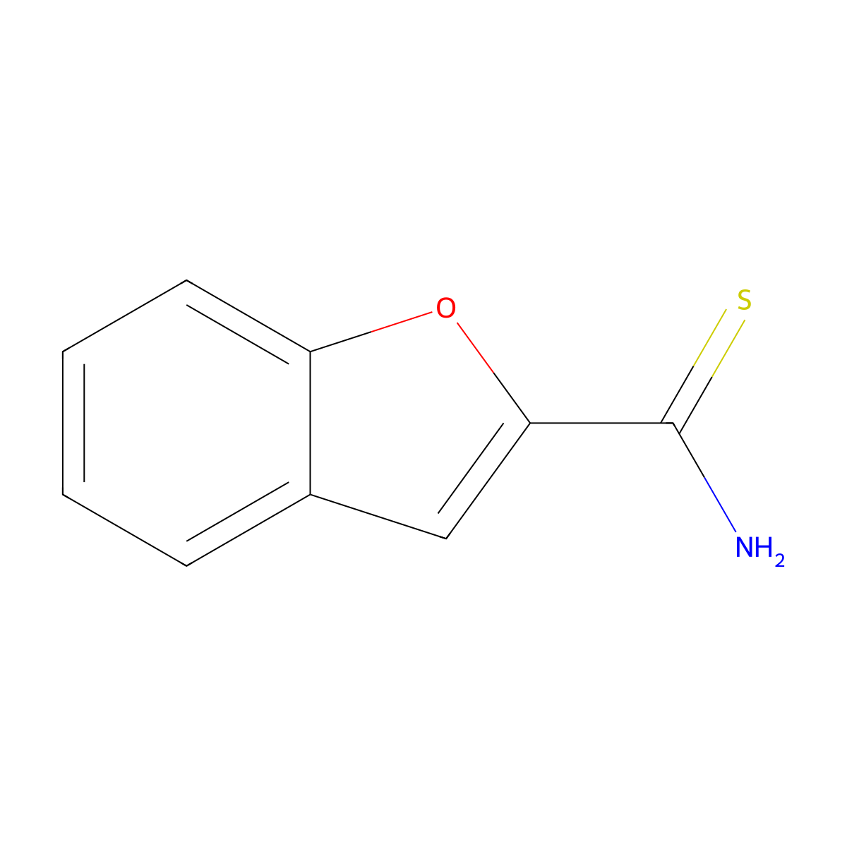 1-Benzofuran-2-carbothioamide molecular structure, CAS 190430-18-3