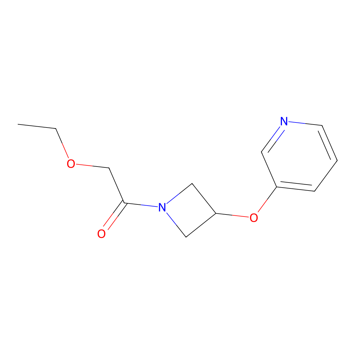 2-Ethoxy-1-(3-(pyridin-3-yloxy)azetidin-1-yl)ethanone molecular structure, CAS 1904303-65-6