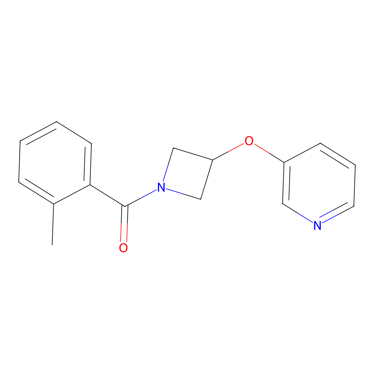 (3-(Pyridin-3-yloxy)azetidin-1-yl)(o-tolyl)methanone molecular structure, CAS 1904303-80-5