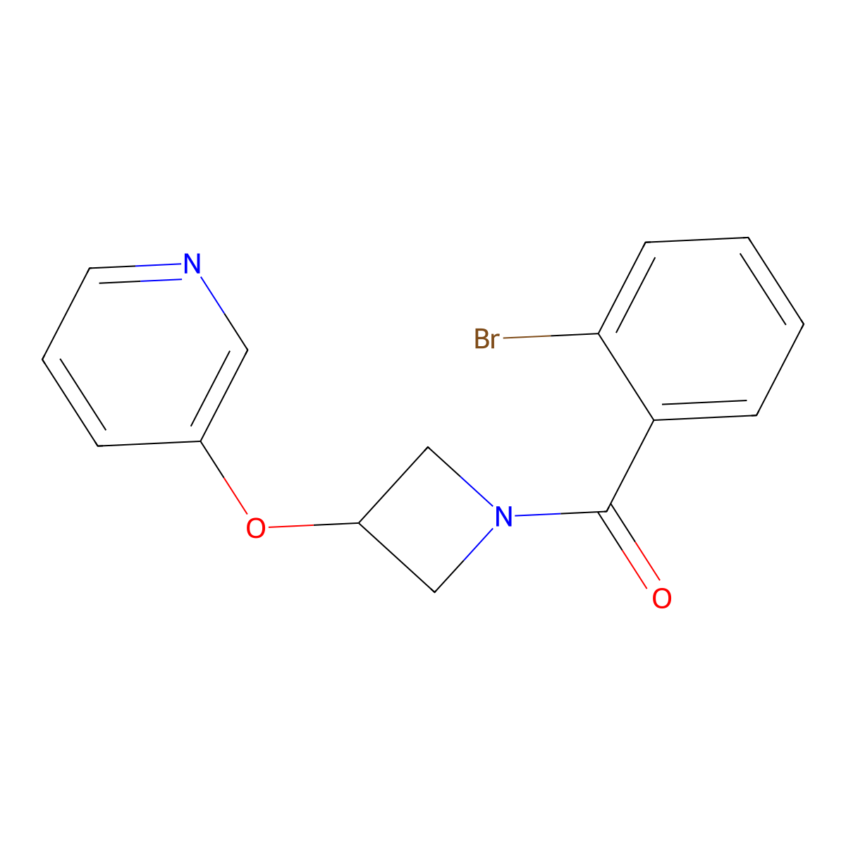 (2-Bromophenyl)(3-(pyridin-3-yloxy)azetidin-1-yl)methanone molecular structure, CAS 1904303-88-3
