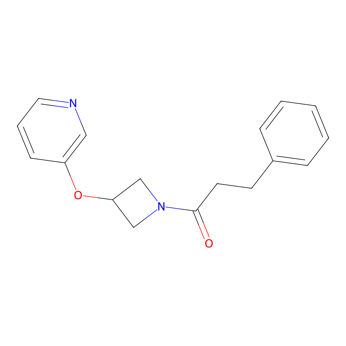 3-Phenyl-1-[3-(pyridin-3-yloxy)azetidin-1-yl]propan-1-one molecular structure, CAS 1904304-88-6