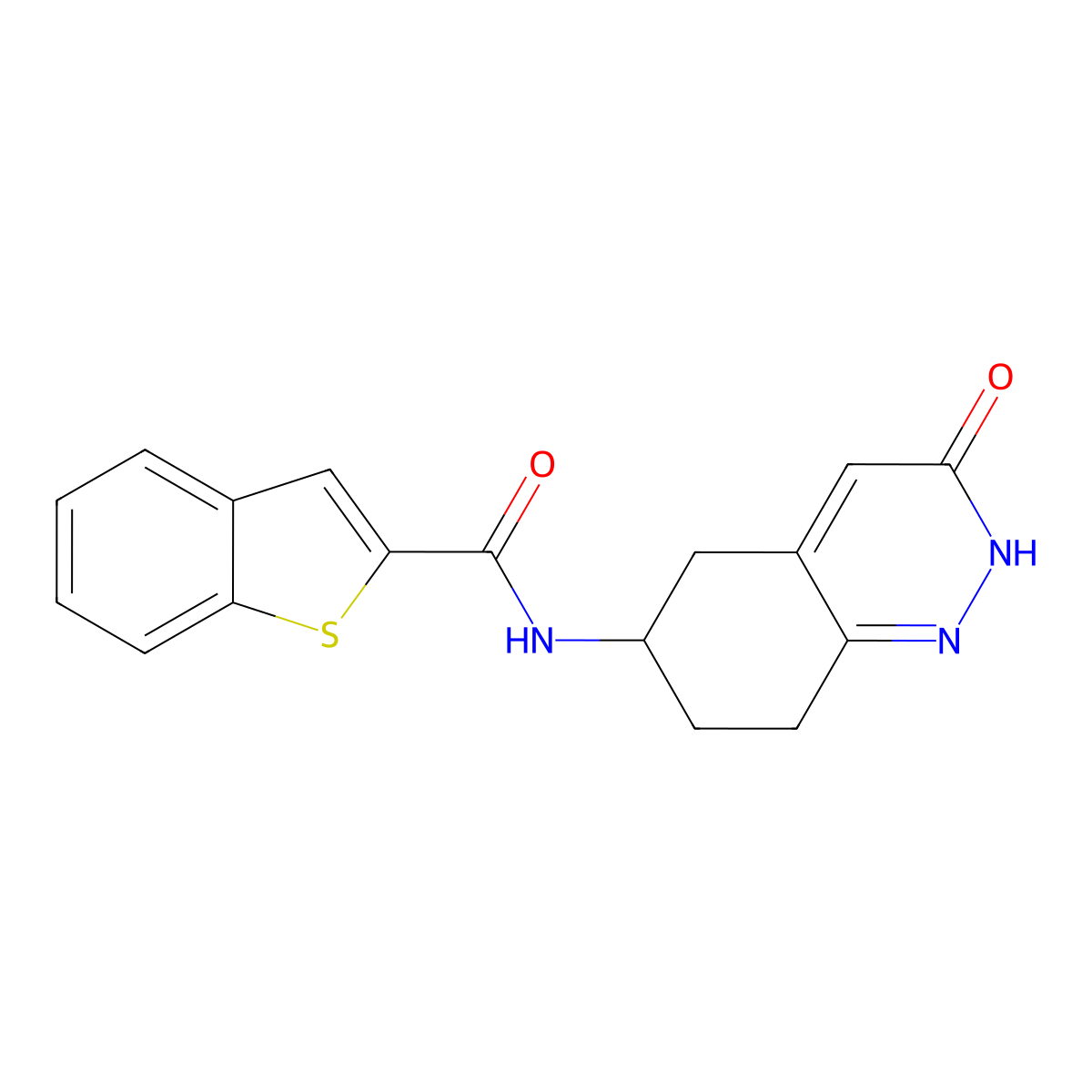 N-(3-oxo-2,3,5,6,7,8-hexahydrocinnolin-6-yl)benzo[b]thiophene-2-carboxamide molecular structure, CAS 1904304-96-6