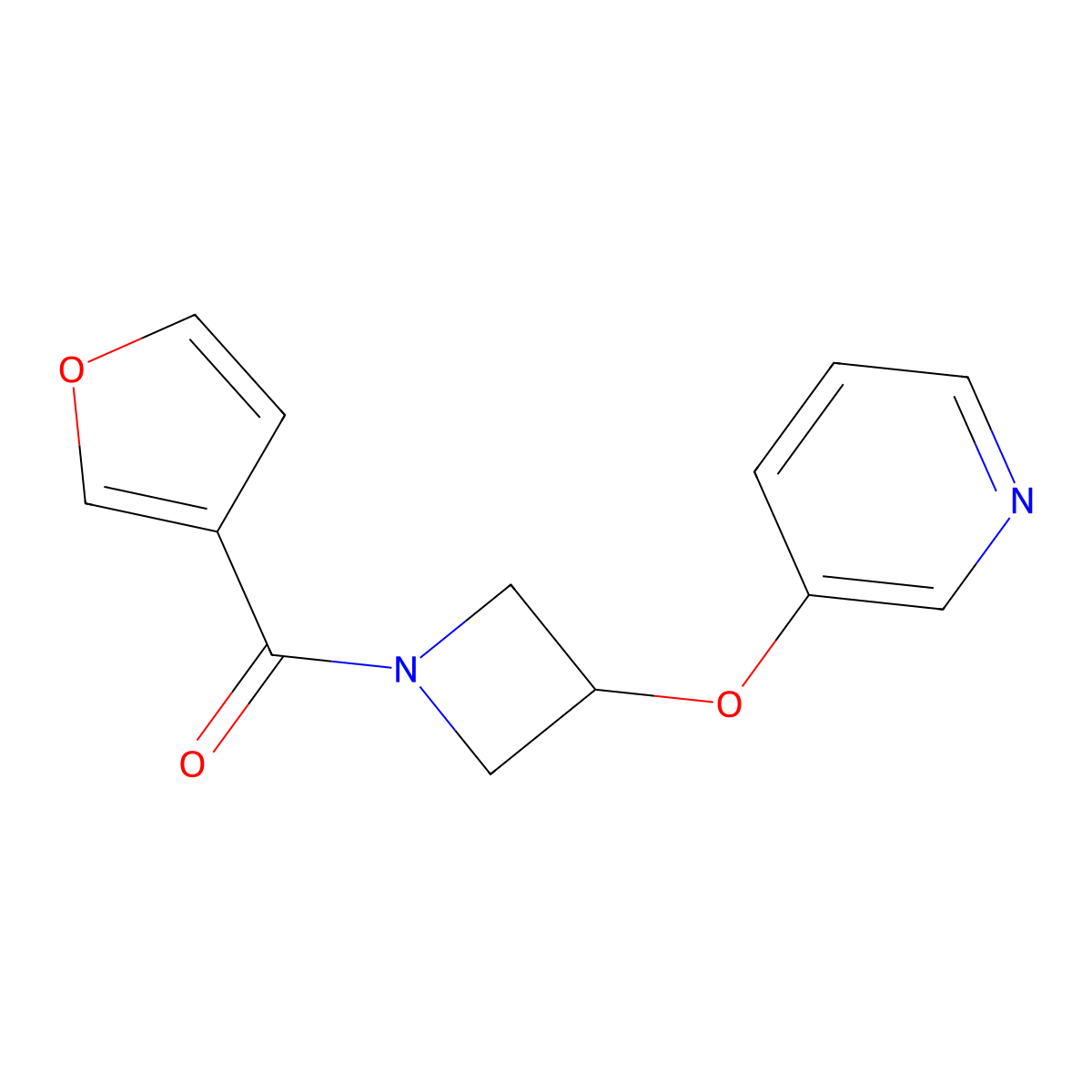 Furan-3-yl(3-(pyridin-3-yloxy)azetidin-1-yl)methanone molecular structure, CAS 1904305-34-5