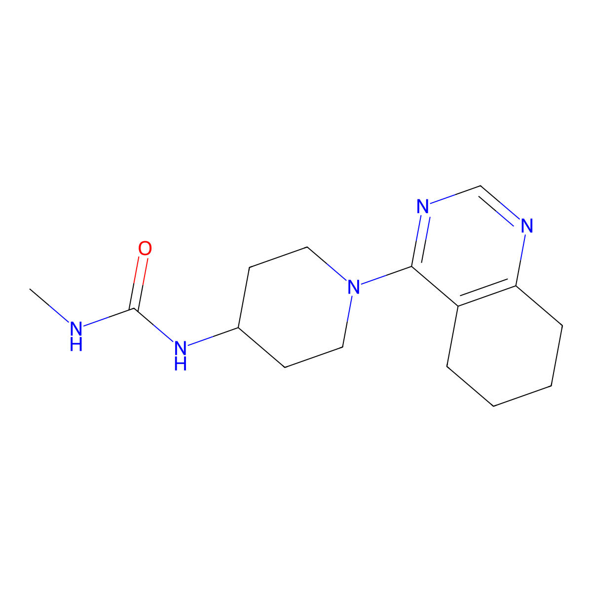 1-Methyl-3-(1-(5,6,7,8-tetrahydroquinazolin-4-yl)piperidin-4-yl)urea molecular structure, CAS 1904306-43-9