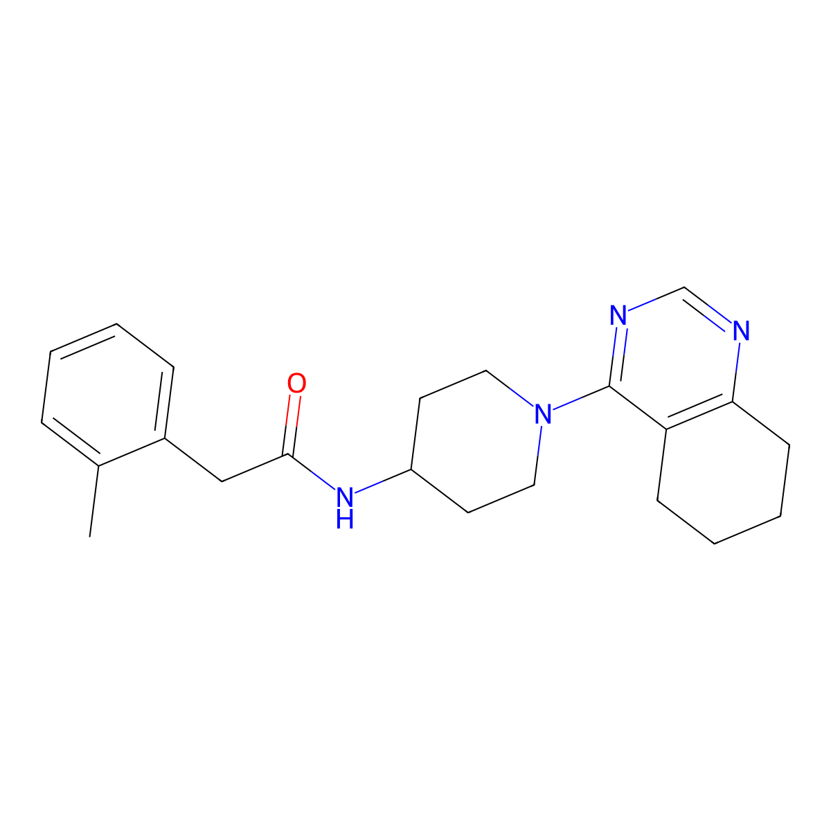 N-(1-(5,6,7,8-tetrahydroquinazolin-4-yl)piperidin-4-yl)-2-(o-tolyl)acetamide molecular structure, CAS 1904306-47-3