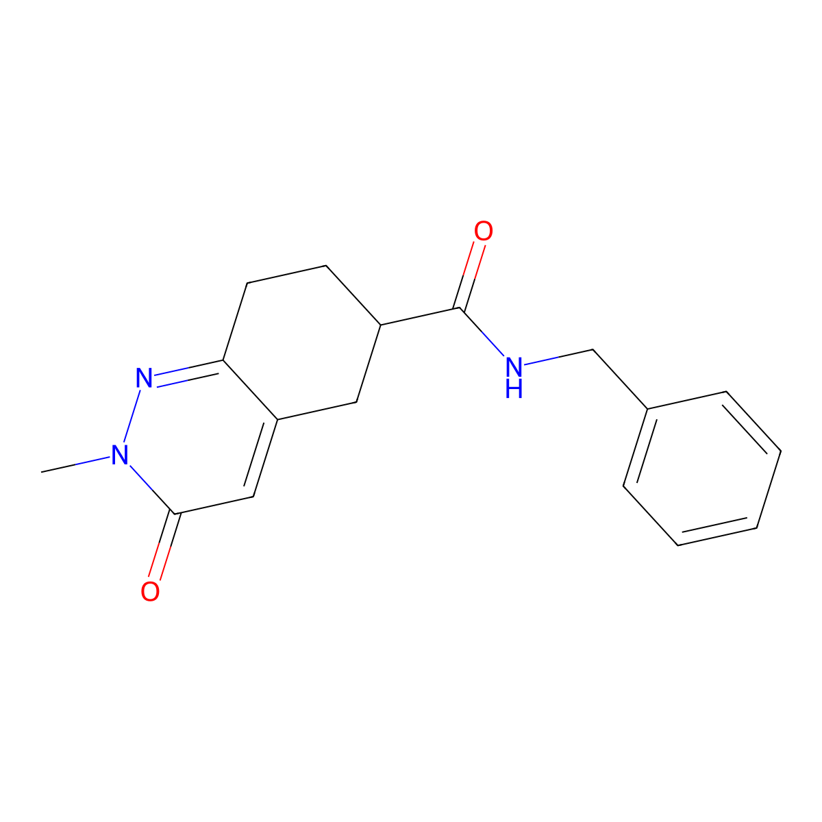 N-benzyl-2-methyl-3-oxo-2,3,5,6,7,8-hexahydrocinnoline-6-carboxamide molecular structure, CAS 1904307-02-3