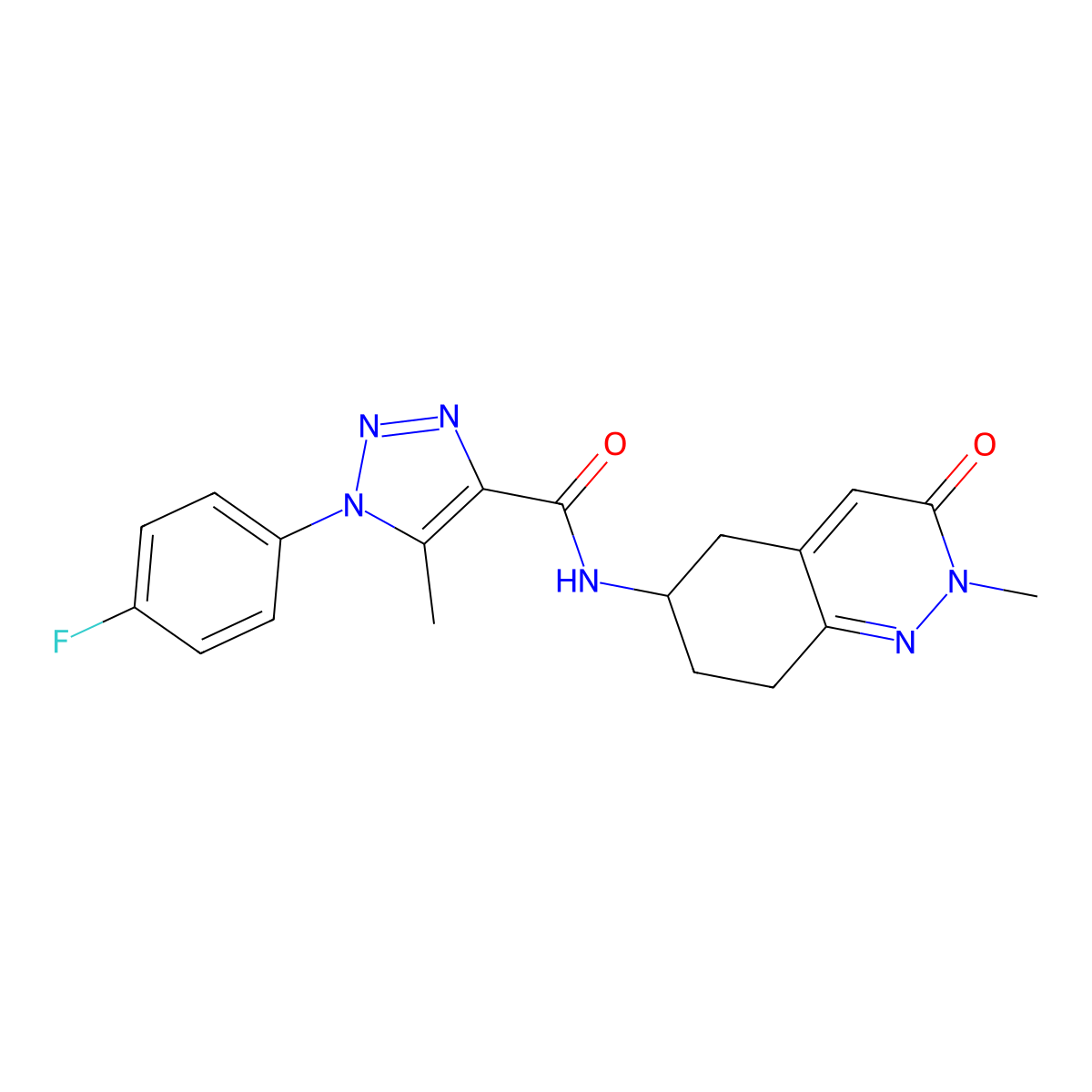 1-(4-fluorophenyl)-5-methyl-N-(2-methyl-3-oxo-2,3,5,6,7,8-hexahydrocinnolin-6-yl)-1H-1,2,3-triazole-4-carboxamide molecular structure, CAS 1904310-53-7