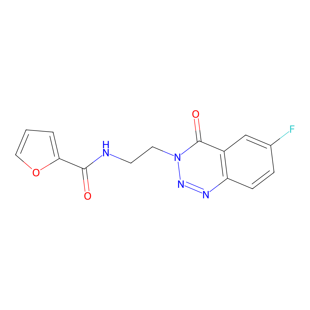 N-(2-(6-fluoro-4-oxobenzo[d][1,2,3]triazin-3(4H)-yl)ethyl)furan-2-carboxamide molecular structure, CAS 1904311-07-4