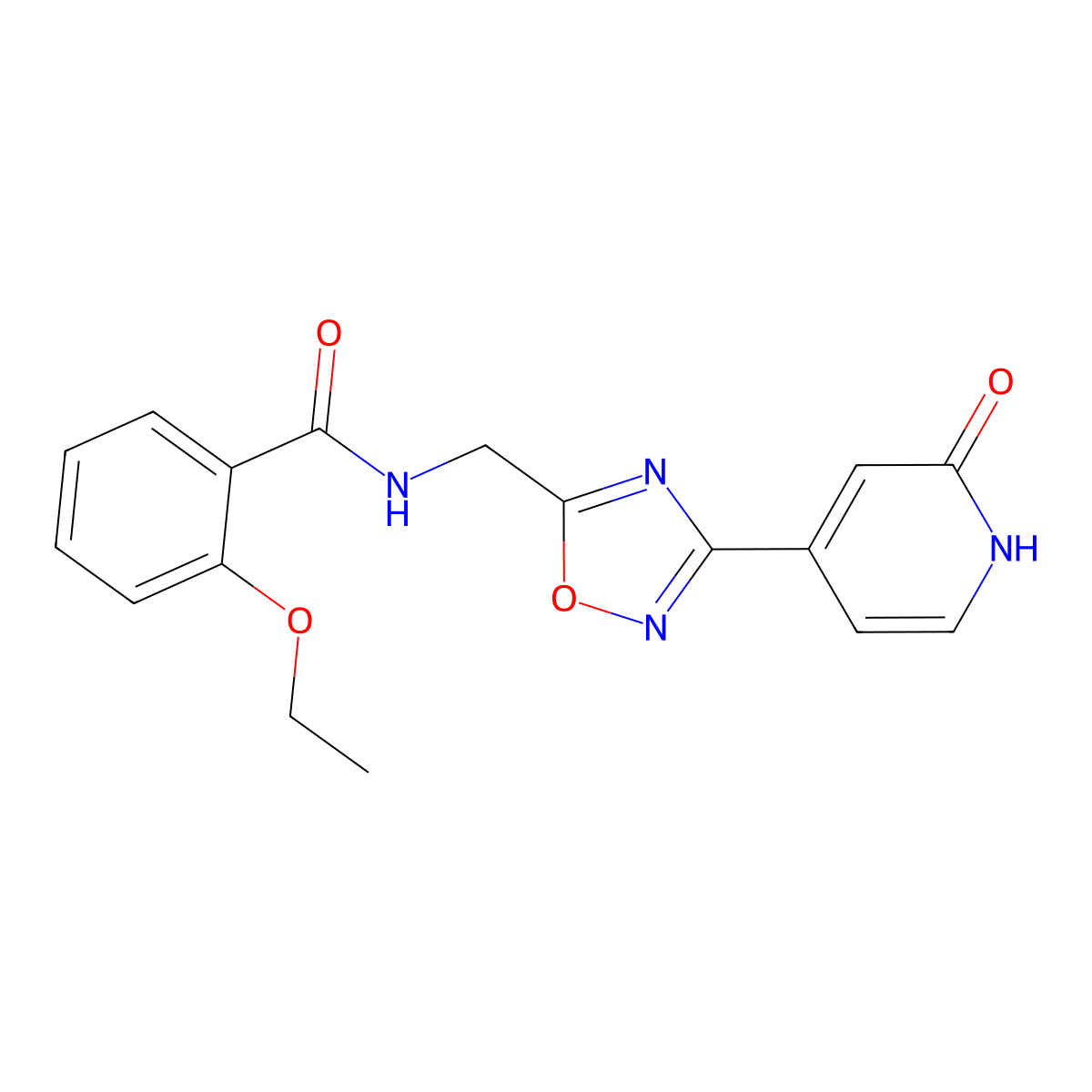 2-ethoxy-N-((3-(2-oxo-1,2-dihydropyridin-4-yl)-1,2,4-oxadiazol-5-yl)methyl)benzamide molecular structure, CAS 1904311-31-4