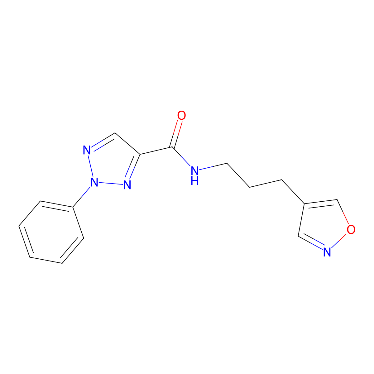 N-(3-(isoxazol-4-yl)propyl)-2-phenyl-2H-1,2,3-triazole-4-carboxamide molecular structure, CAS 1904313-18-3
