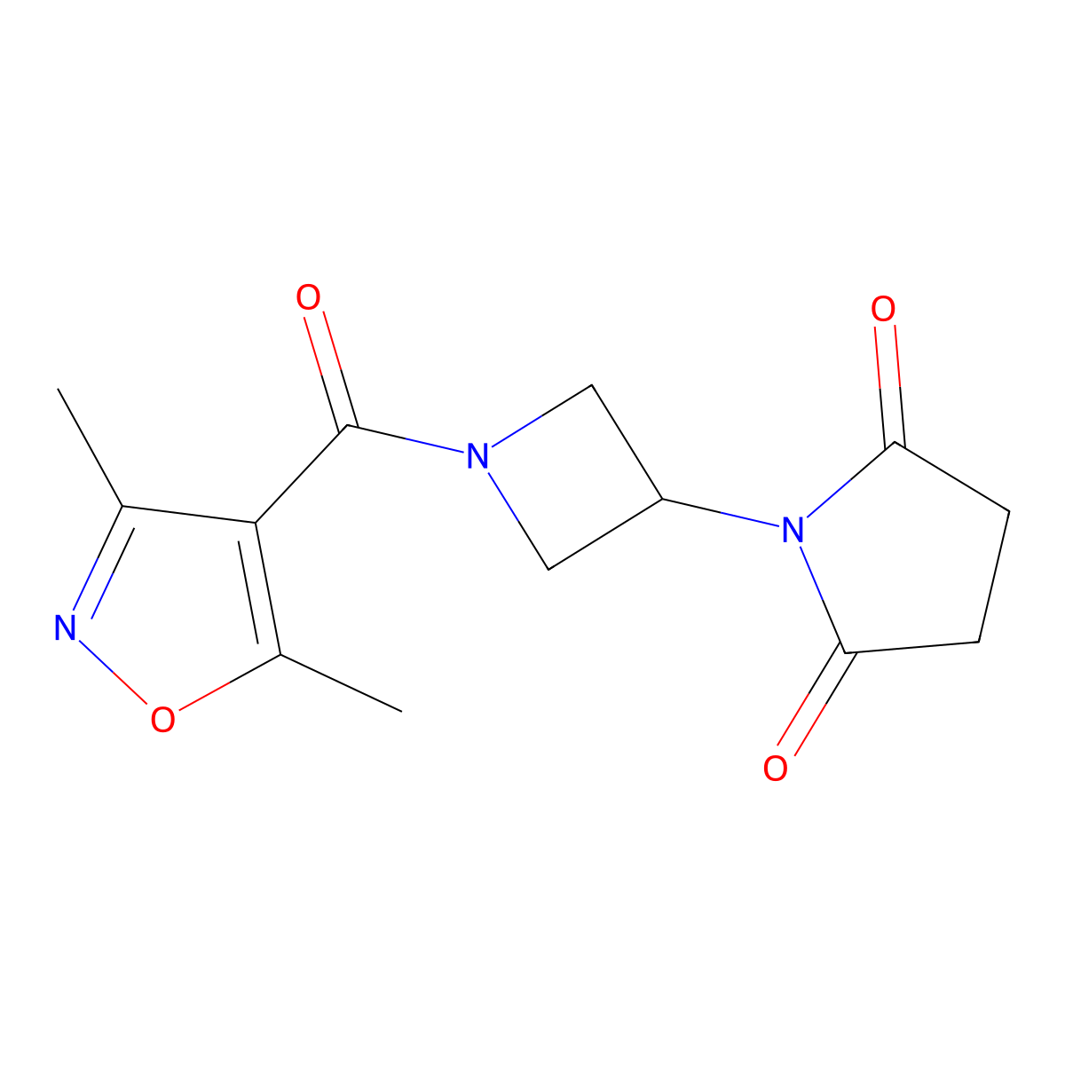 1-[1-(3,5-Dimethyl-1,2-oxazole-4-carbonyl)azetidin-3-yl]pyrrolidine-2,5-dione molecular structure, CAS 1904316-22-8