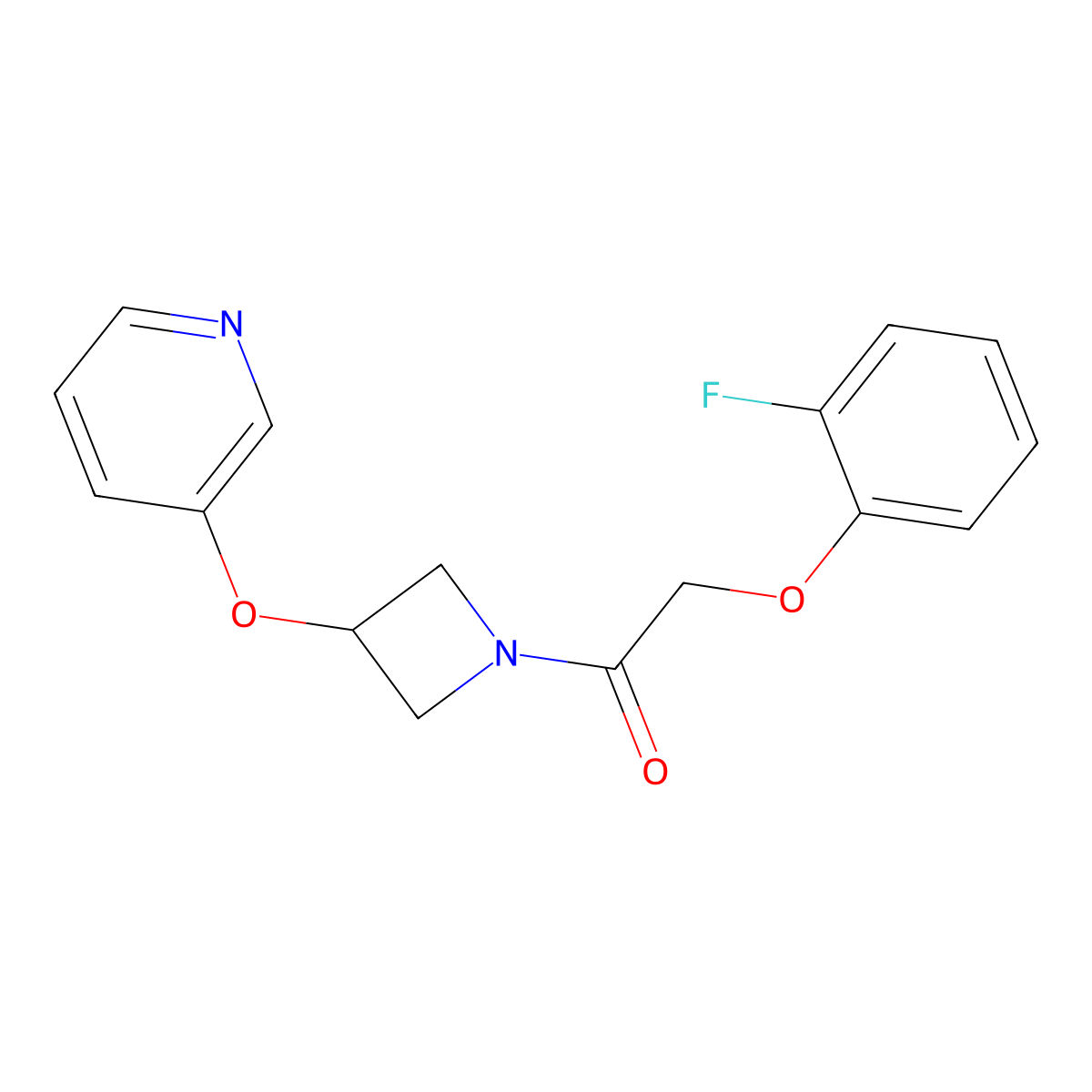 2-(2-Fluorophenoxy)-1-(3-(pyridin-3-yloxy)azetidin-1-yl)ethanone molecular structure, CAS 1904317-09-4