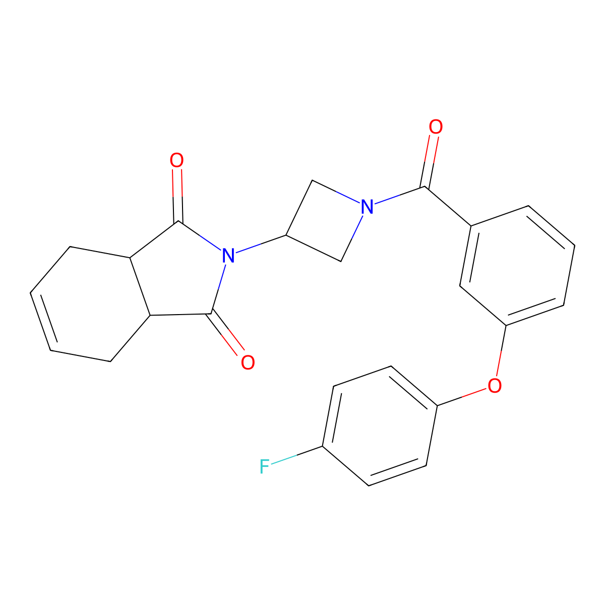 2-(1-(3-(4-fluorophenoxy)benzoyl)azetidin-3-yl)-3a,4,7,7a-tetrahydro-1H-isoindole-1,3(2H)-dione molecular structure, CAS 1904317-28-7