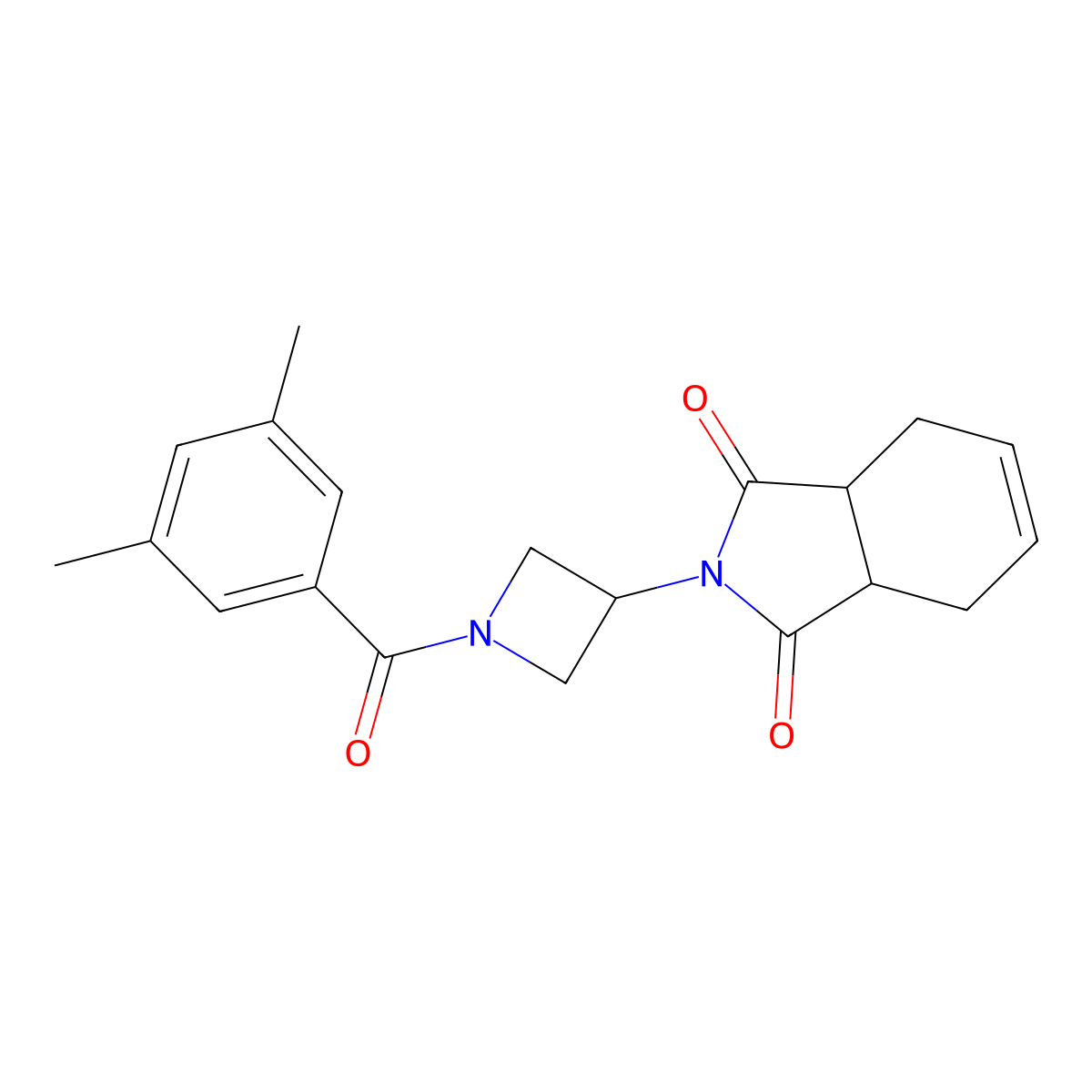 2-(1-(3,5-dimethylbenzoyl)azetidin-3-yl)-3a,4,7,7a-tetrahydro-1H-isoindole-1,3(2H)-dione molecular structure, CAS 1904317-49-2