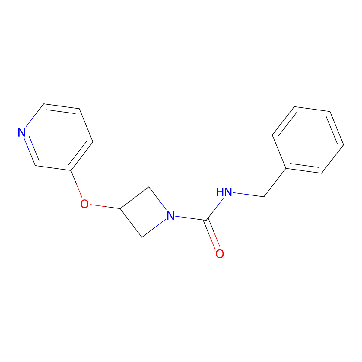 N-benzyl-3-(pyridin-3-yloxy)azetidine-1-carboxamide molecular structure, CAS 1904318-04-2